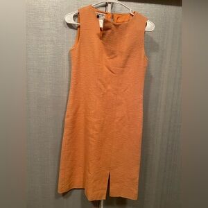 Used CHANEL Orange Sleeveless Midi Dress